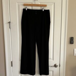 MICHAEL KORS Classic Black Wide Leg Cuffed Women's Pants